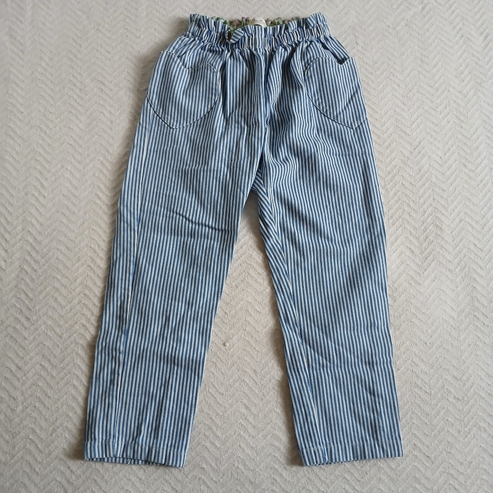 Mini Boden Blue and White Striped Casual Kids Pants